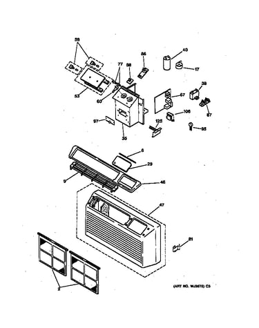 Controls & grill assembly