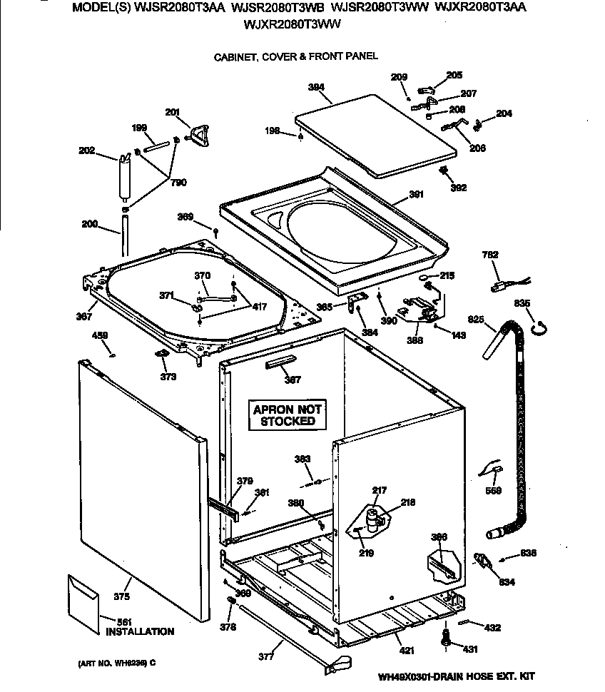 Cabinet, cover & front panel