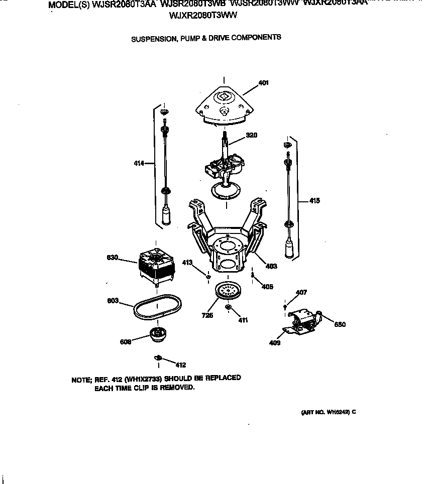 Suspension, pump & drive components