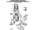 GE WWA7600SBLAA tub, basket & agitator diagram
