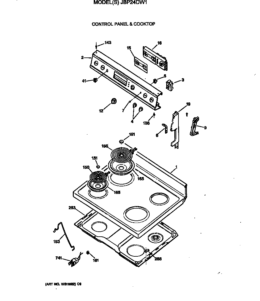 Control panel & cooktop