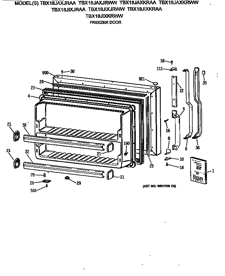 Freezer door