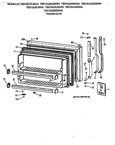 Freezer door