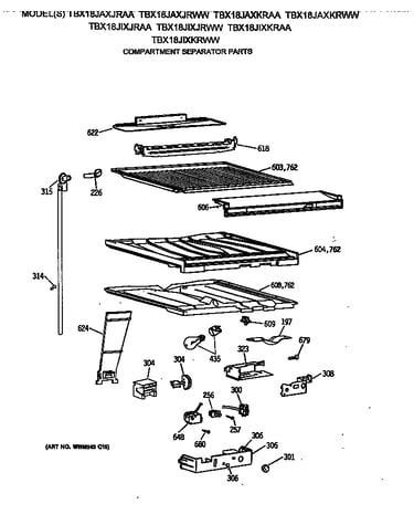 Compartment separator parts