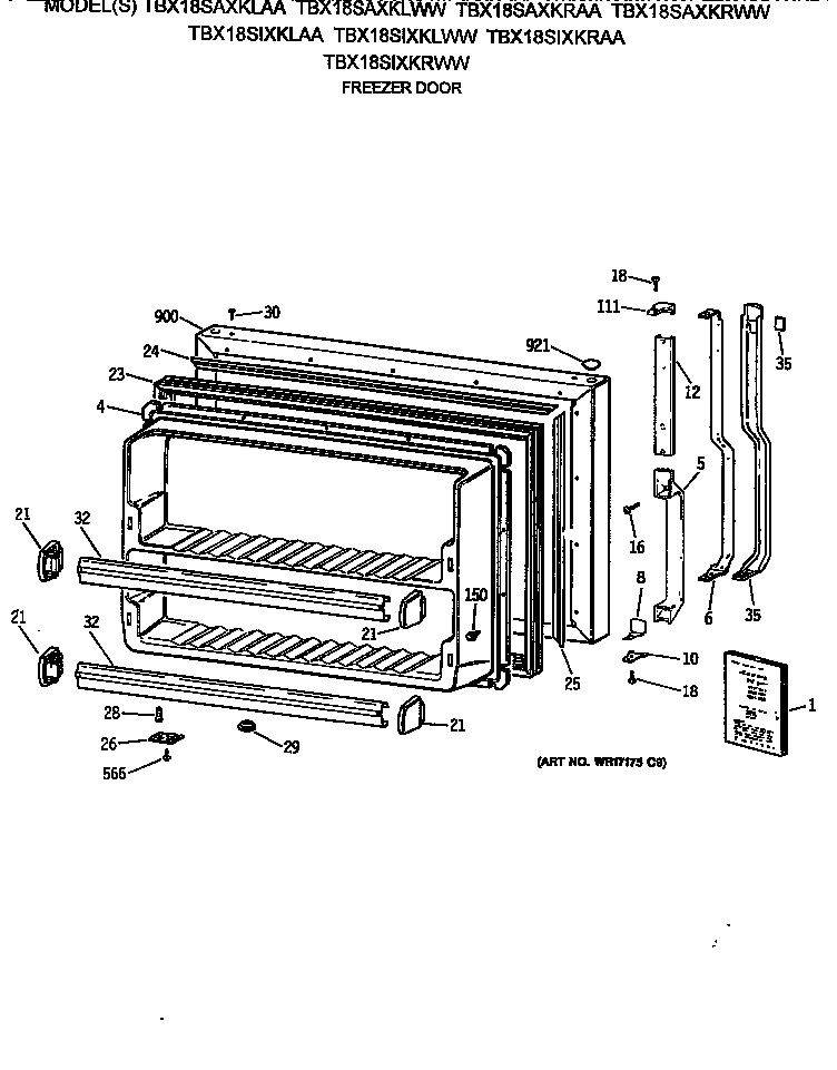 FREEZER DOOR