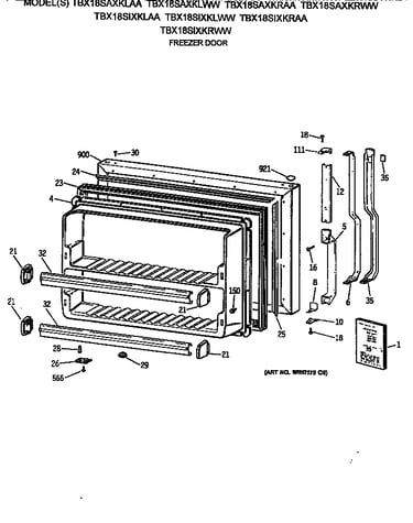Freezer door