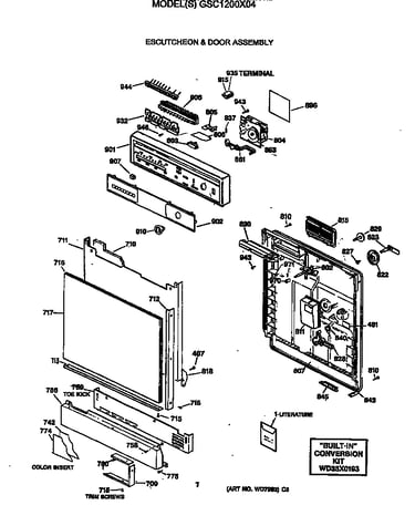 Escutcheon & door assembly