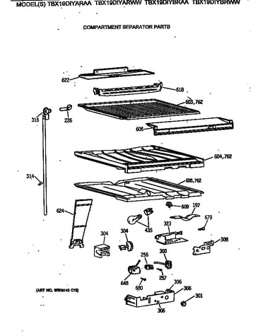 Compartment separator parts
