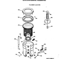 GE WCCB2050T2AC tub, basket & agitator diagram