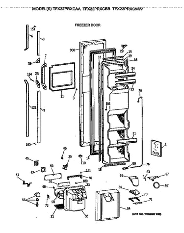 Freezer door