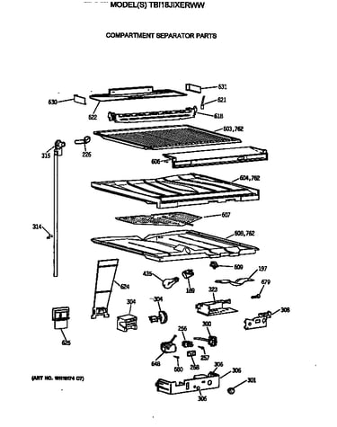 Compartment separator parts