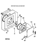 Dryer front panel and door parts