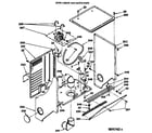 GE WSM2420SCZAA dryer cabinet and motor parts diagram