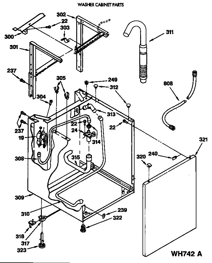 WASHER CABINET PARTS