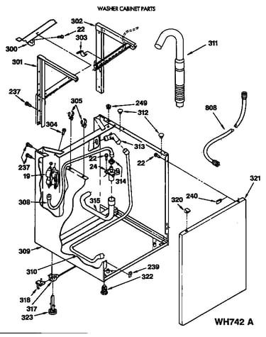 Washer cabinet parts