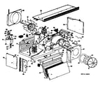GE A3B708DXALD1 chassis assembly diagram