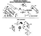 GE WWA7070BAL backsplash assembly diagram