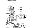 GE WWA8340BAL tub, basket and agitator diagram