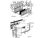 GE AF615DPE1 cabinet/grille diagram