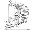 GE TFF19LBD freezer section diagram