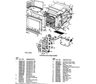 GE JHP67G*D1 upper oven case parts diagram