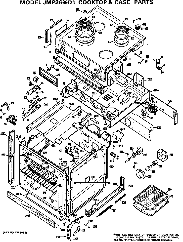 Cooktop & case parts