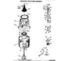 GE WWC7190CAL agitator, tub, & pump assembly diagram