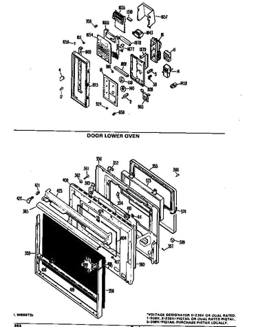 Door lower oven
