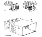 GE AFR13DDW1 grille/cabinet diagram