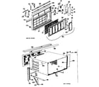 GE AFH12D3W1 grille/cabinet diagram