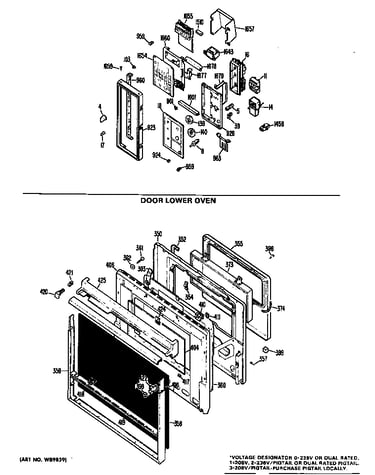 Door lower oven