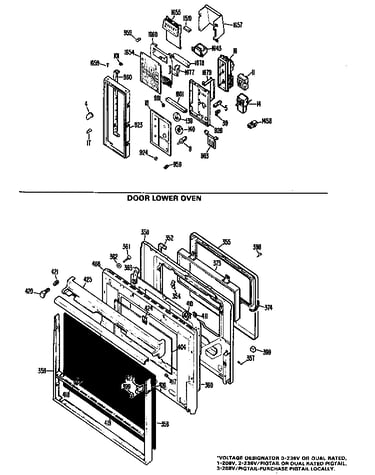 Door lower oven