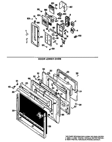 Door lower oven