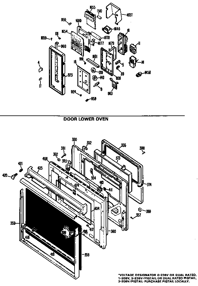 Door lower oven