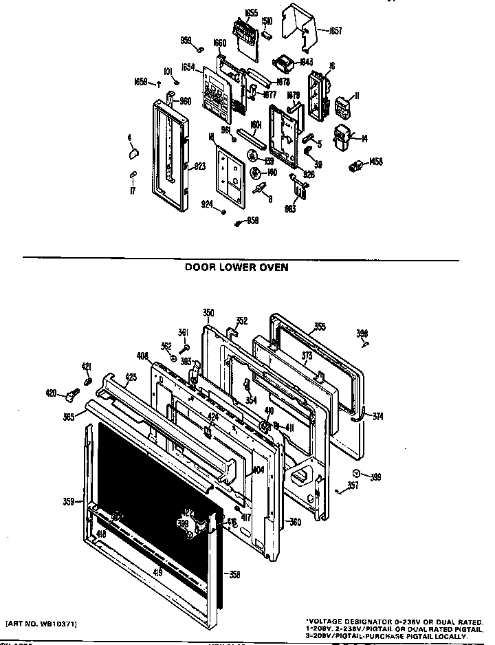 Door lower oven