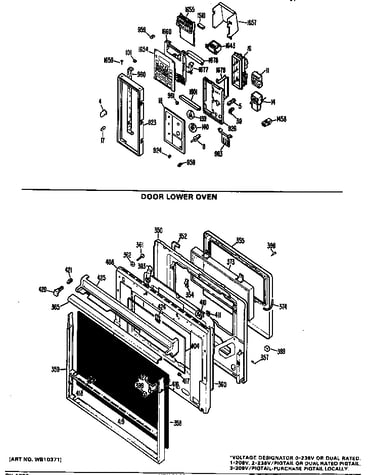 Door lower oven