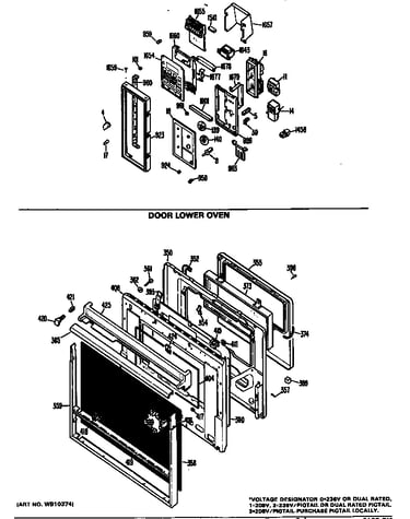 Door lower oven