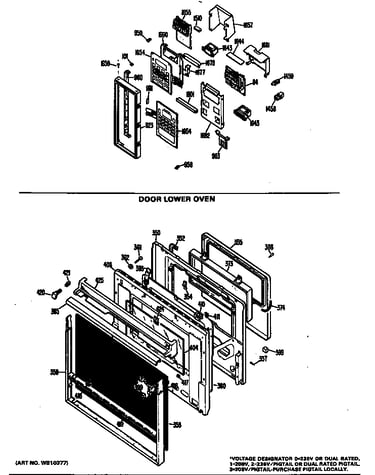 Door lower oven