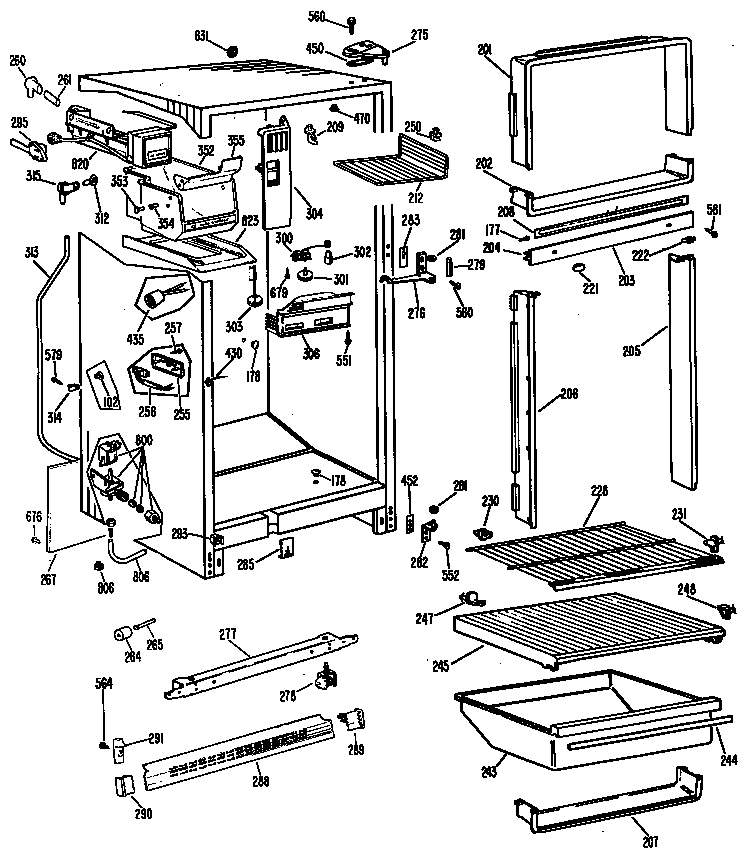 Cabinet/shelves