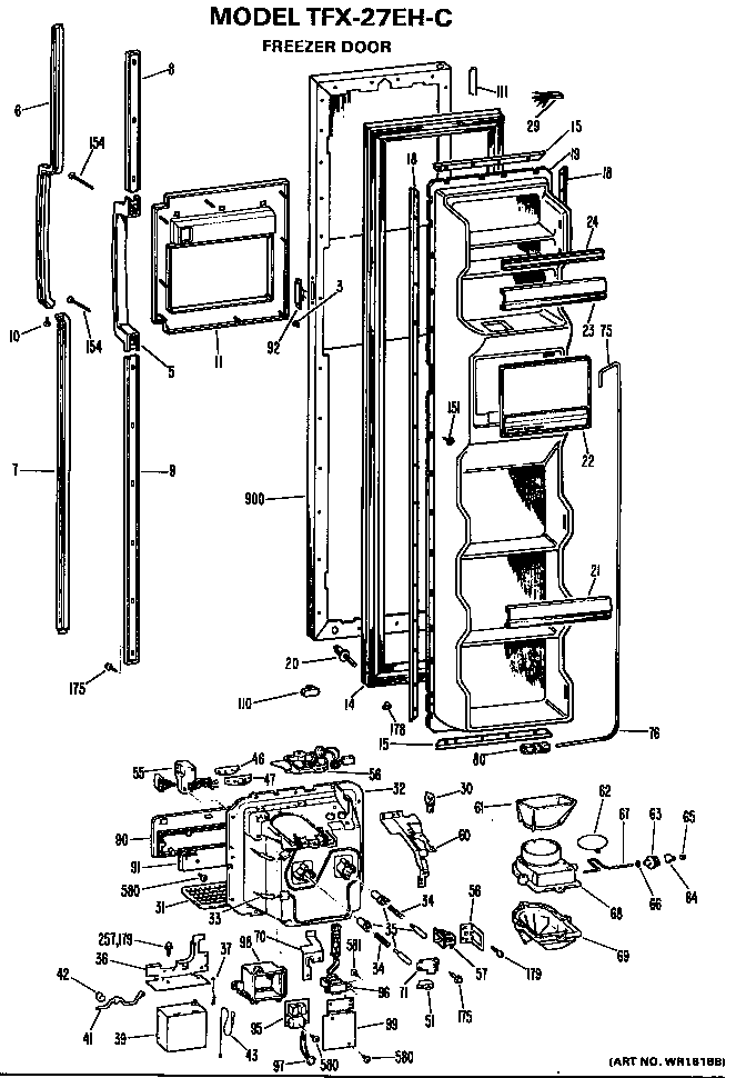 Freezer door