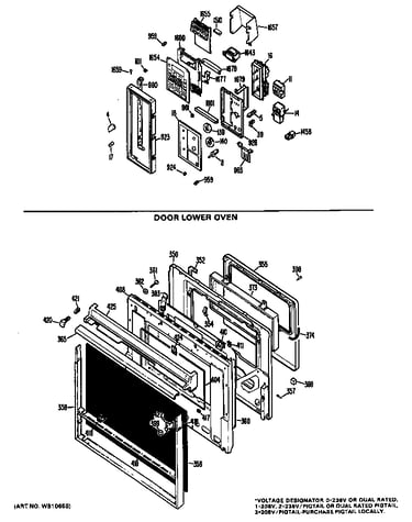 Door lower oven