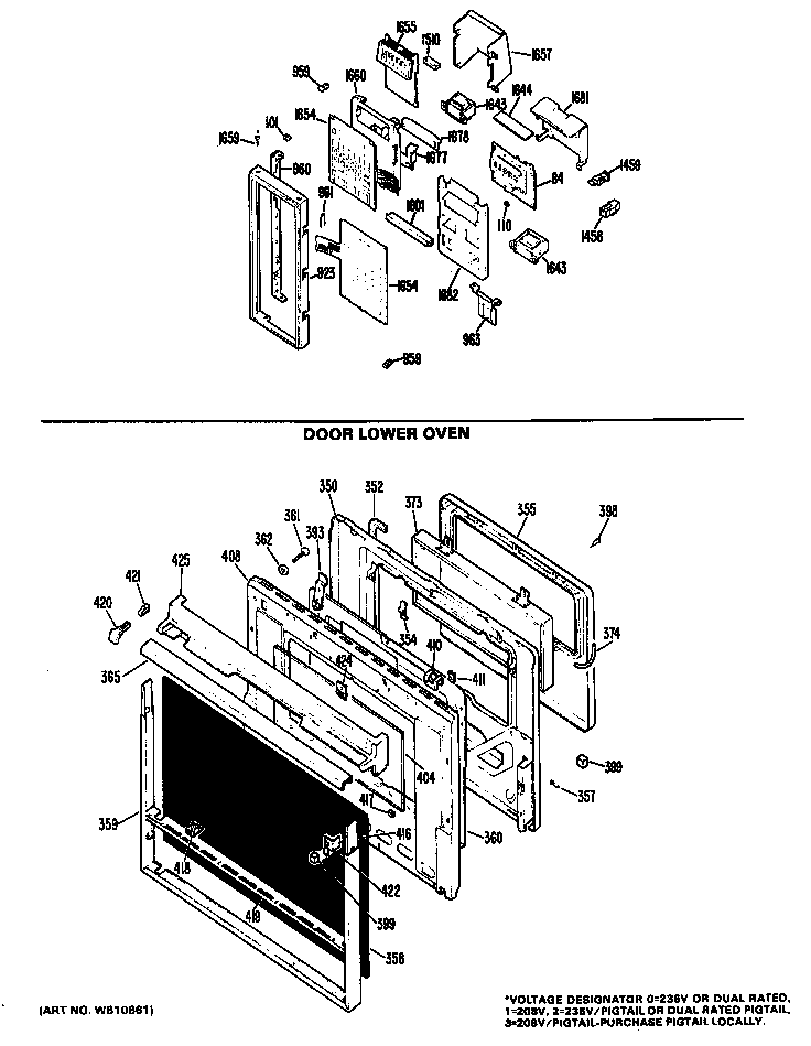 Door lower oven