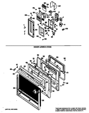 Door lower oven