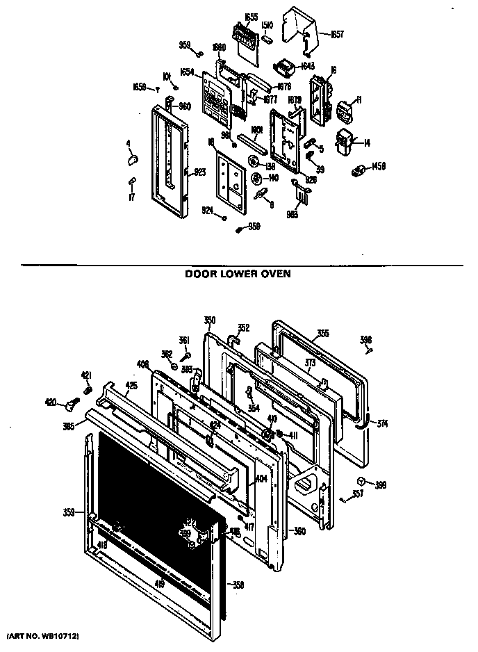 Door lower oven