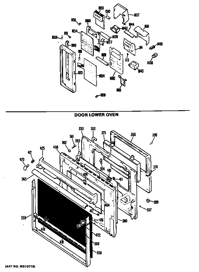 Door lower oven