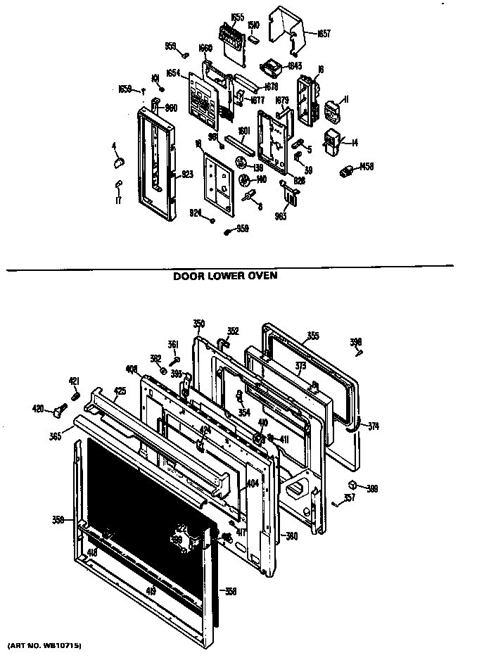 Door lower oven