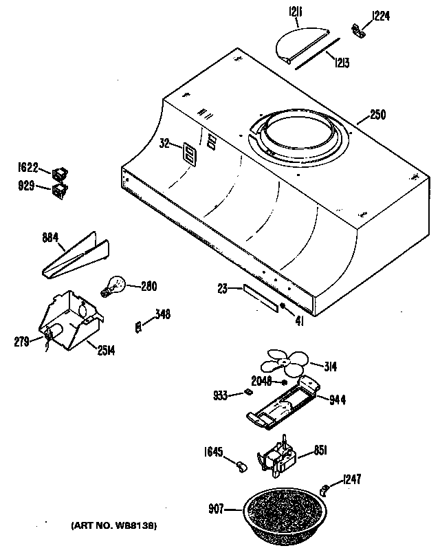 Rangehood assembly