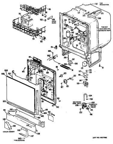 Door/tub/racks