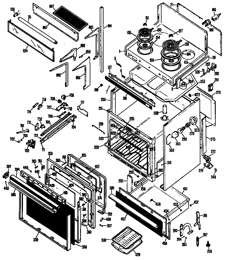 Door/oven/cooktop