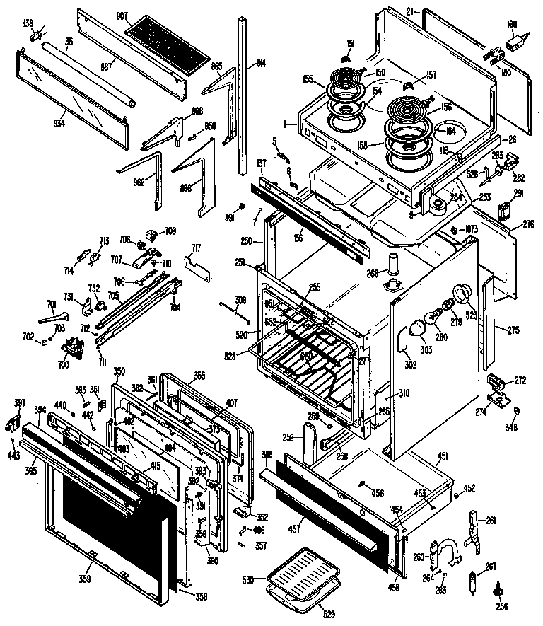 Door/oven/cooktop